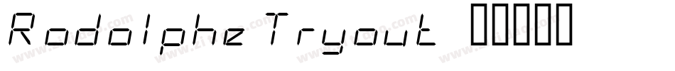 Rodolphe Tryout字体转换